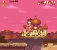 une photo d'Ã©cran de Aladdin sur Nintendo Super Nes